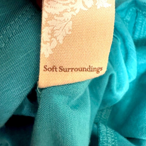 Soft Surroundings Blue Long Sleeve Fitted V Neck  Tunic size Small - Picture 8 of 8